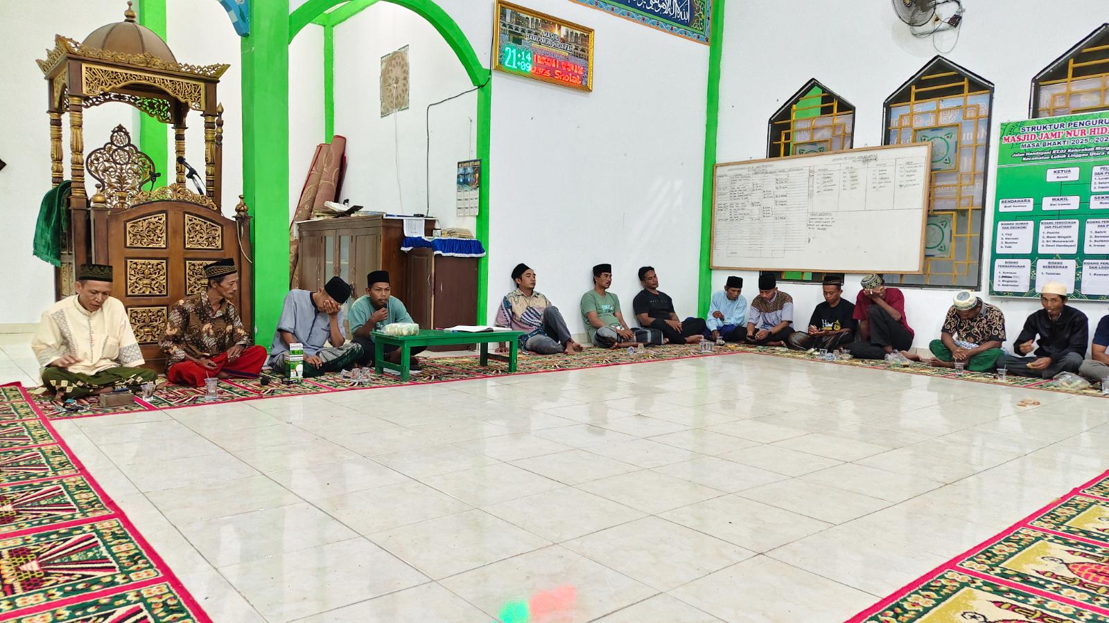 Rapat Persiapan Zakat Fitrah dan Idul Fitri Digelar di Masjid Jami' Nur Hidayah Tahun 1447 H